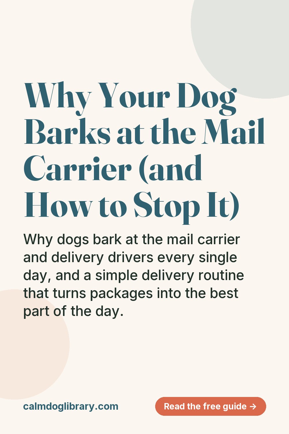 Why Your Dog Barks at the Mail Carrier (and How to Stop It) (pin)