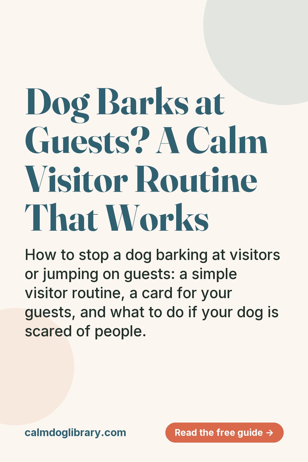 Dog Barks at Guests? A Calm Visitor Routine That Works (pin)