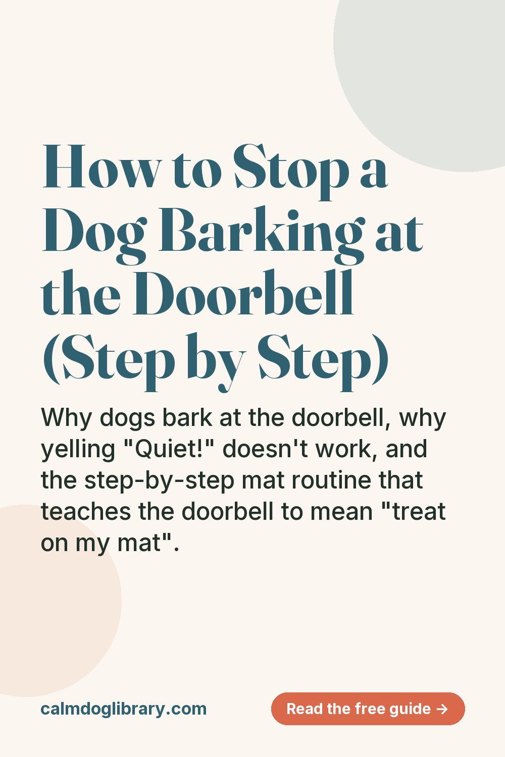 How to Stop a Dog Barking at the Doorbell (Step by Step) (pin)