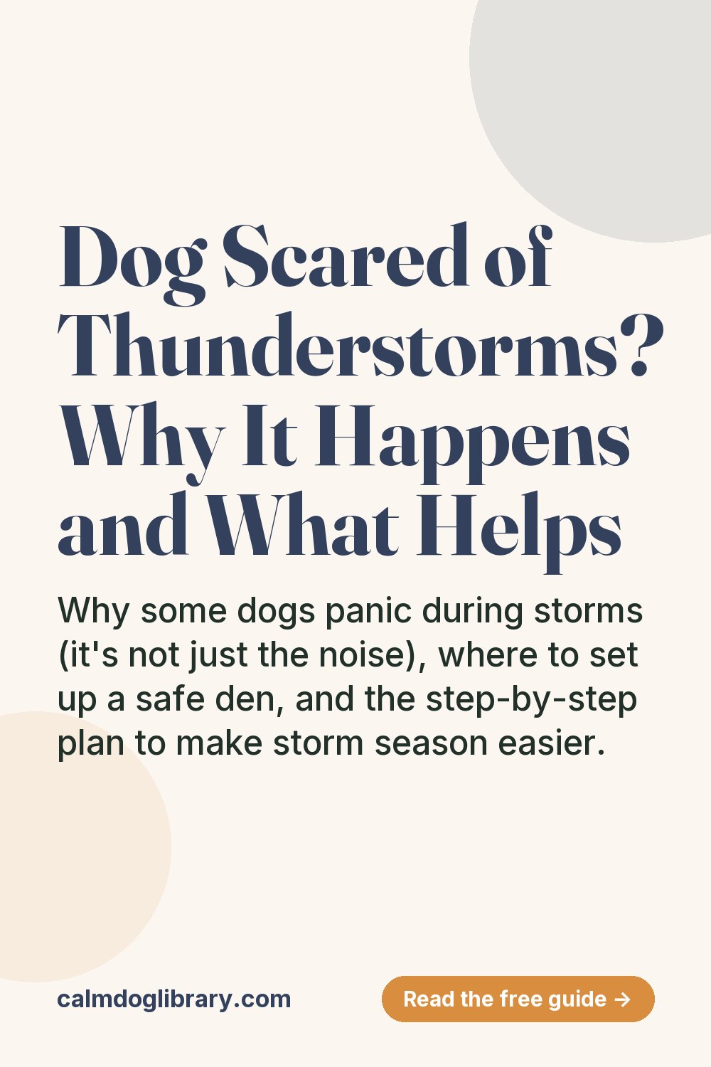 Dog Scared of Thunder? A Storm-Season Plan That Helps (pin)